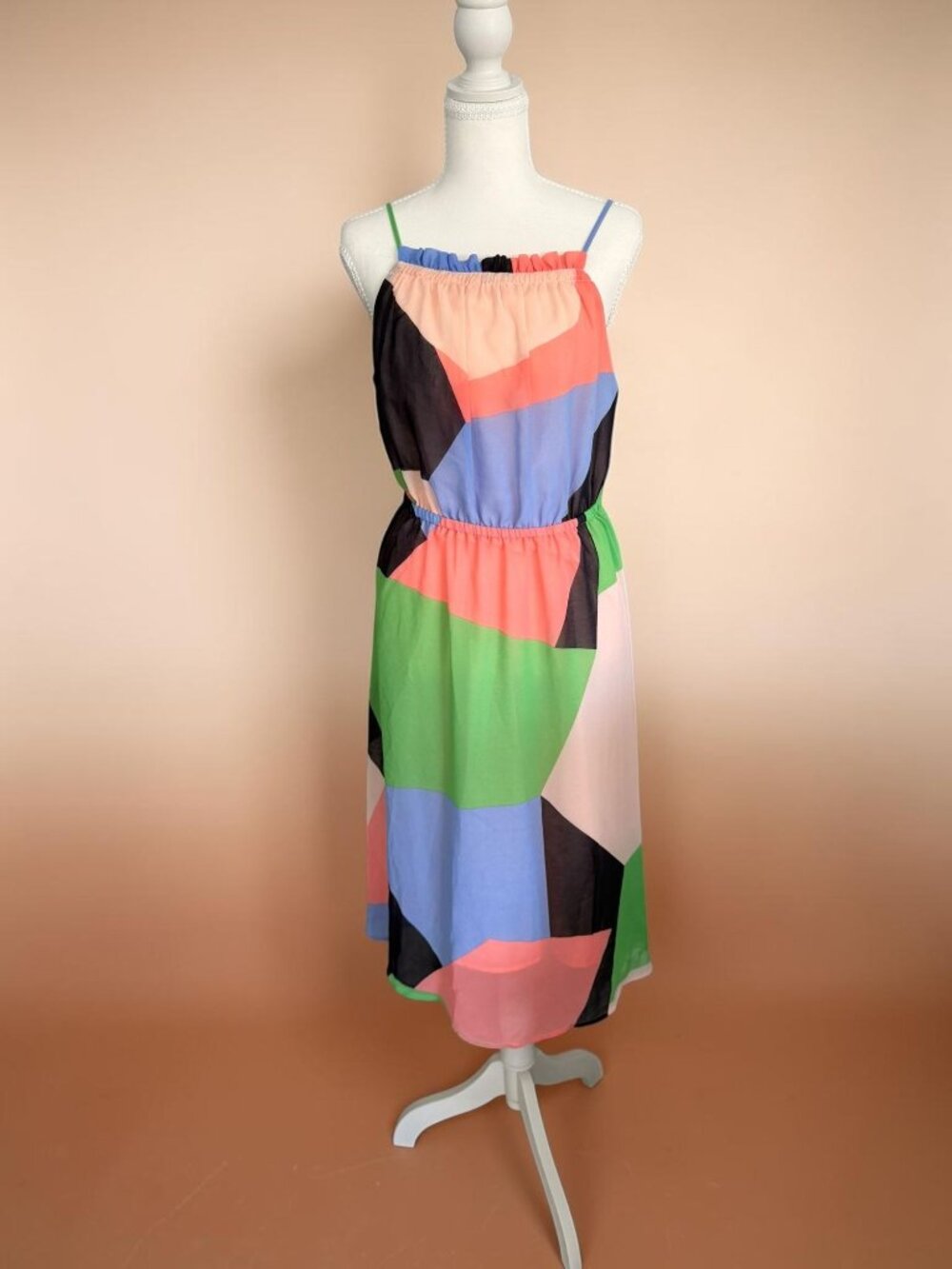 BANANA REPUBLIC Multicolor Abstract Sundress Size Medium Petite